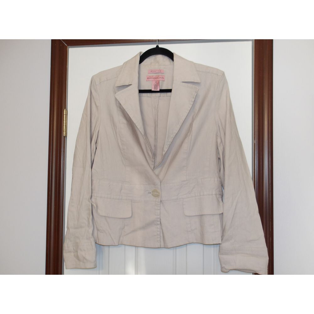 Bandolino Professional Beige Single-Button Jacket Classic‎ Office Wear